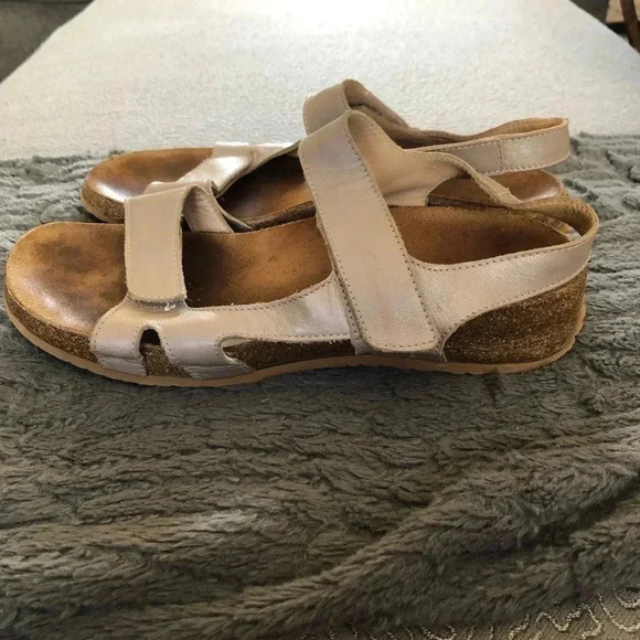 Haflinger Cork Footbed Leather Nude Pink Sandals Open Toe Flat: 40 - Picture 6 of 10